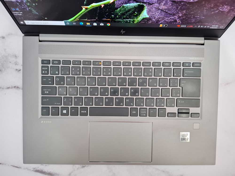 کیبورد و تاچ پد لپ تاپ اچ پی Zbook Studio G7