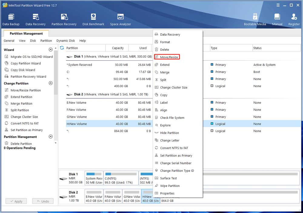 پارتیشن بندی هارد دیسک با نرم افزار MiniTool Partition Wizard
